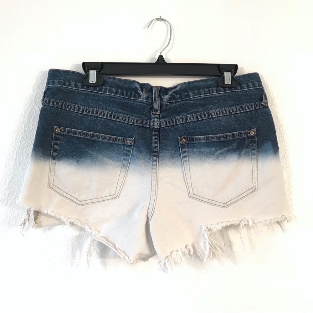 Free People Bleach Dipped Cutoff Denim Shorts - Picture 3 of 5